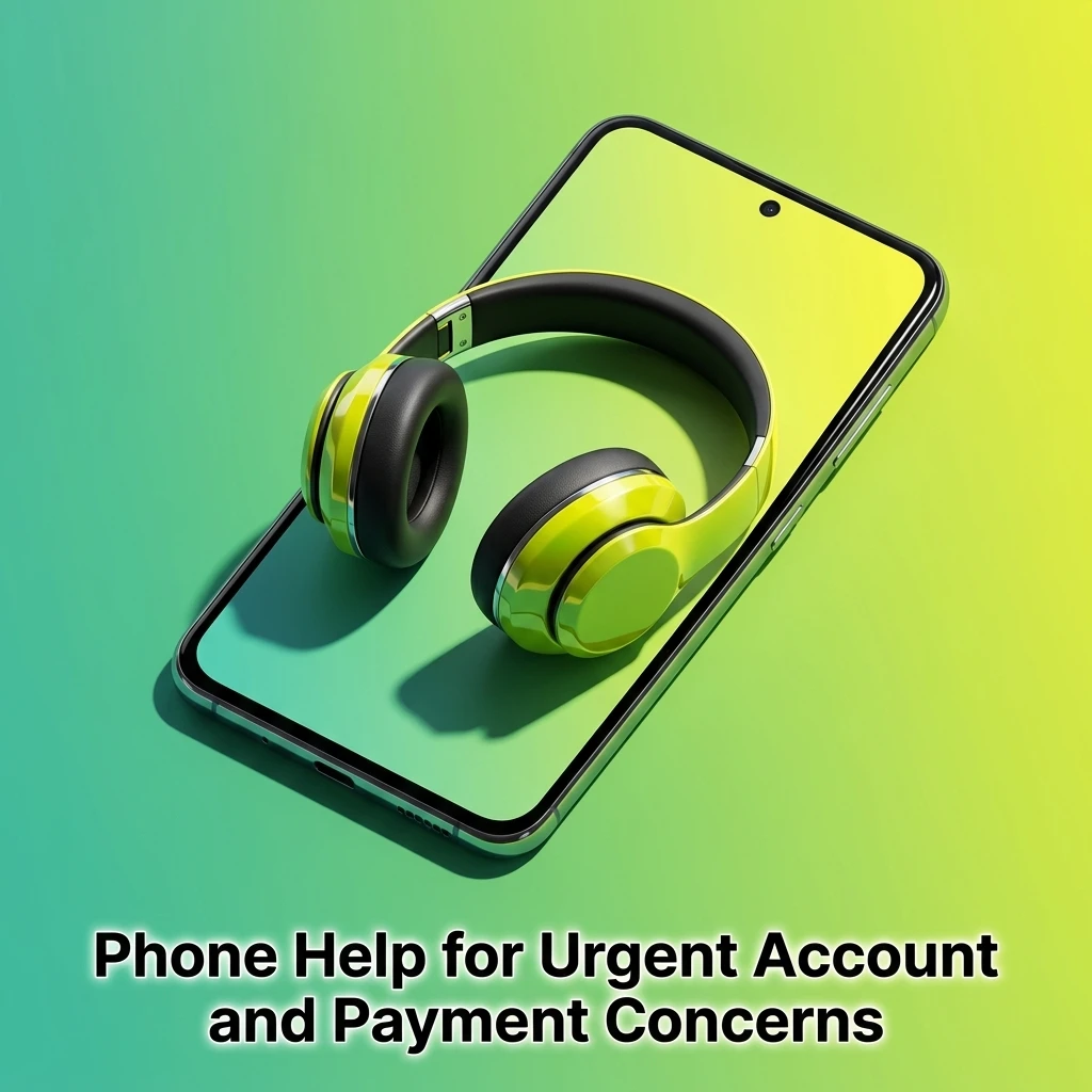 Phone support for urgent account security, login help, and payment issues, with helpline call steps and wait times
