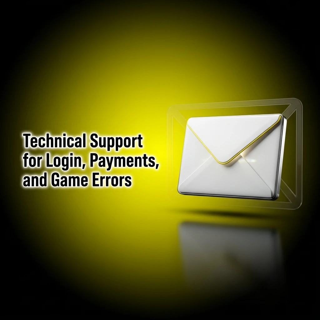 Technical support for login, payment, and game errors via chat, email, and phone troubleshooting steps